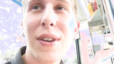 Kimberly Kole falls on her knees to suck this huge schlong