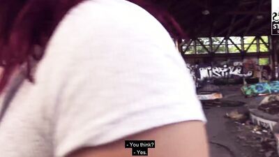Melina May is riding stranger's cock out in the open