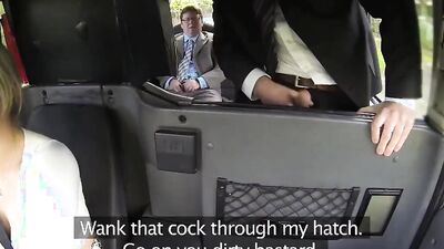Engaging blonde whore gets her mouth full of hot jizz