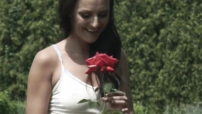 Juicy girl Katy Rose is being butt-fucked in the garden
