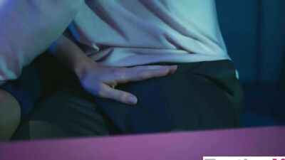 Small-titted brunette Maya Woulfe gets bonked by a customer