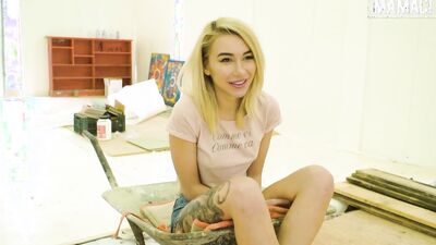 Dirty blonde Katrin Tequila is doing squats on that dude's dick