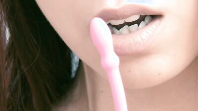 Paula Shy is rubbing her clit with her pinky toy