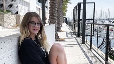 Taylor Blake is sucking horny chap's prick in this POV