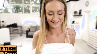 Elena Lux is playing with some hard prick in this hot POV