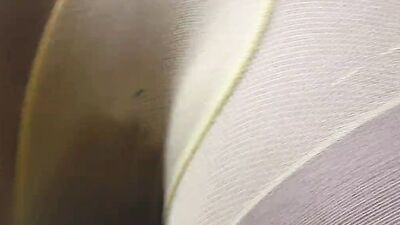 Ebony Barbie Estrellas is flashing her round ass in front of the camera