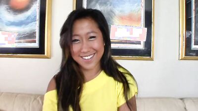 Gorgeous Asian doll is getting her puss nailed with boyfriend's pecker