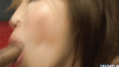 Slutty Japanese babe gets her hairy hole drilled with a toy