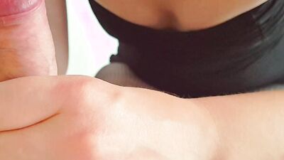 Amateur MILF is playing with stranger's prick in this close-up video
