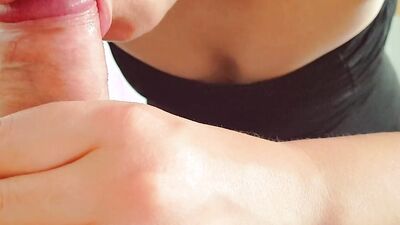 Amateur MILF is playing with stranger's prick in this close-up video