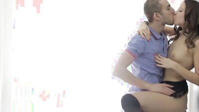 Lovely brunette doll gets ass-fucked by her perverted boyfriend