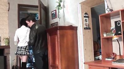 Lovely European chick is getting fucked by her next door bud