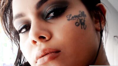 Tattooed babe gets fucked hard from behind by her partner