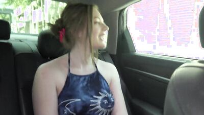 Lovely brunette doll is playing with stranger's pecker in this scene