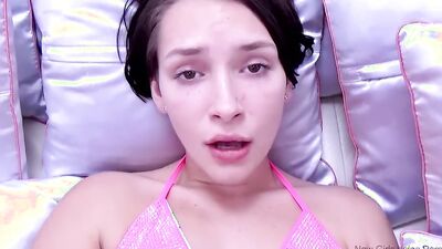 Gorgeous amateur doll plays with a pecker in this hot POV video