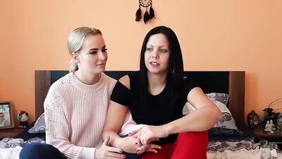 Two amateur German dolls are enjoying in hot lesbian action