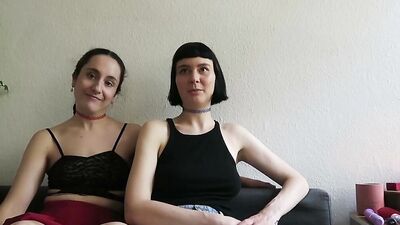 Two amateur babes are enjoying in their hot lesbian scene