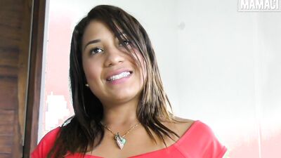 Naughty Latina sucks dude's cock and gets her puss teased in POV