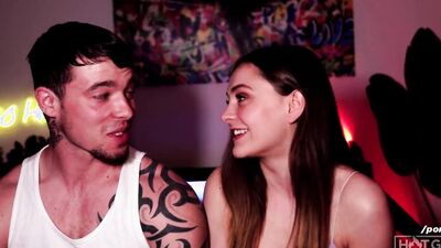 Petite teen gets fuckes by her tattooed boyfriend in this raw footage