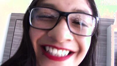 Eva sucks and rides her mate's BBC and craves for facial