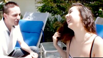 Gorgwous babe Kimberly gets shagged in the bedroom by her neighbor
