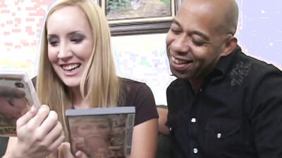 Gorgeous blonde chick Denise gets her cherry nailed with dude's BBC