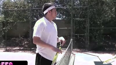 Lovely Kendra Cole gets shagges out in the open by her trainer