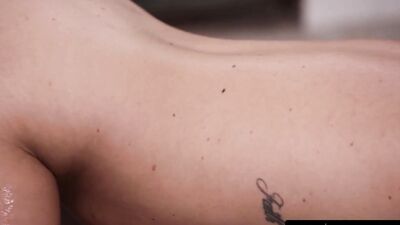 Tattooed fella shoves a dick into babe's cunt after the massage