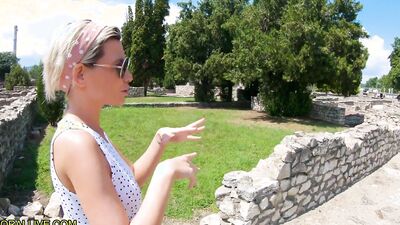 Lovely European MILF is craving for lucky stranger's hard prick