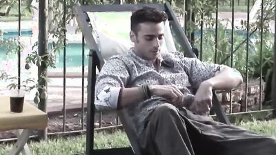 Naughty amateur chick rides neighbor's big dick in the backyard