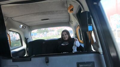 Busty doll is riding stranger's hard pecker in the back of the car