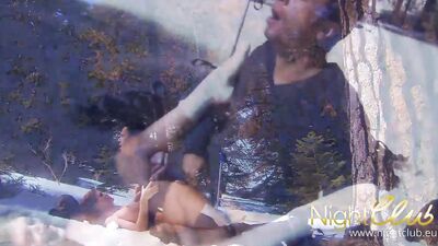 Good looking MILF gets shagged hard out in the snow