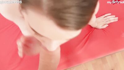 Round ass cowgirl is riding her lucky partner's hard pecker