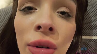Aliya Brynn is riding hard prick in this close-up footage