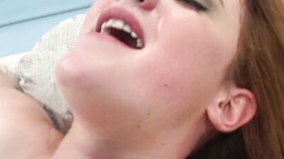 Slutty brunette Lucy sky gets her vulva nailed with BBC