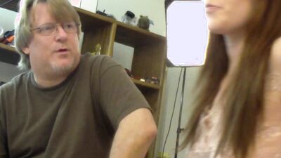 Cute Alisha Adams gets her mouth filled with stepdad's hard pecker