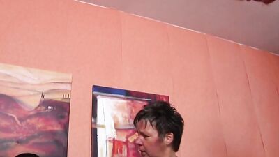 German matures are sharing lad's hard pecker in a 3some