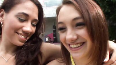 Two slutty babes are playing with each other's wet cunt