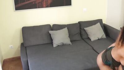 Amateur Dominican doll is rising stranger's cock in front of the cam