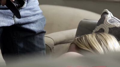Dixie Lynn is getting bonked on the couch by her stepbrother