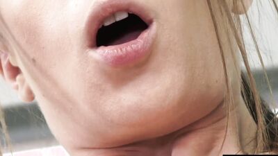 Kinky blonde babe plays with her cunt in front of the camera