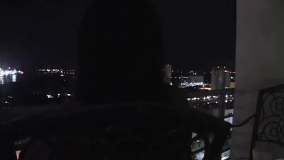 Busty Raquel Diamond is sucking stranger's prick while smoking a cigarette