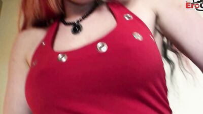 German big boobs blonde milf in pantyhose get anal pov fuck