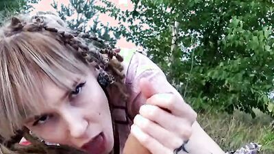 footjob outdoor