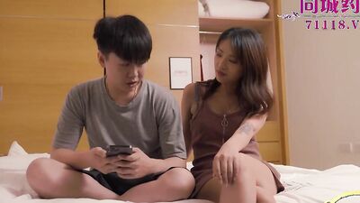 Asian slut with big boobs have sex with her big dick relative