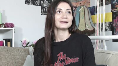 Ersties - Cute Brunette Babe Masturbates Her Shaved Pussy