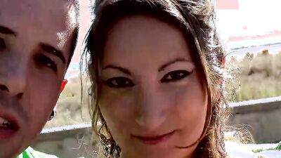 Natural titted German babe gets a big load of cum on her face