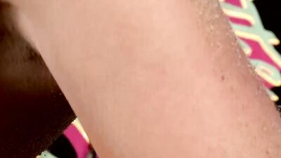 Natural titted German babe gets a big load of cum on her face