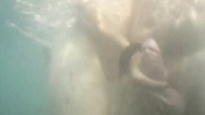 Small titted German girl loves having sex on the beach