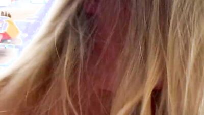Beautiful German teen gets her hungry mouth filled with warm cum